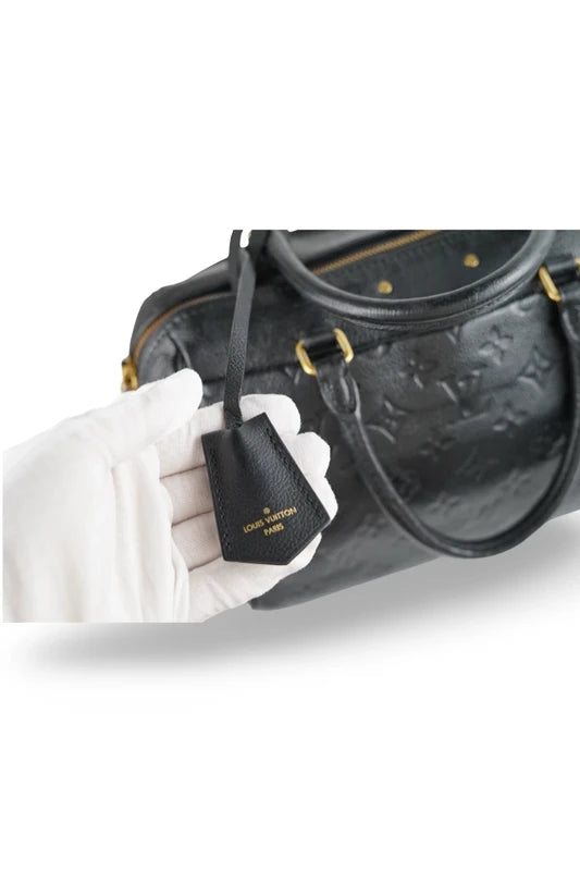 Louis Vuitton Speedy Bandouliere 25 Black Monogram Empreinte Leather Handbag