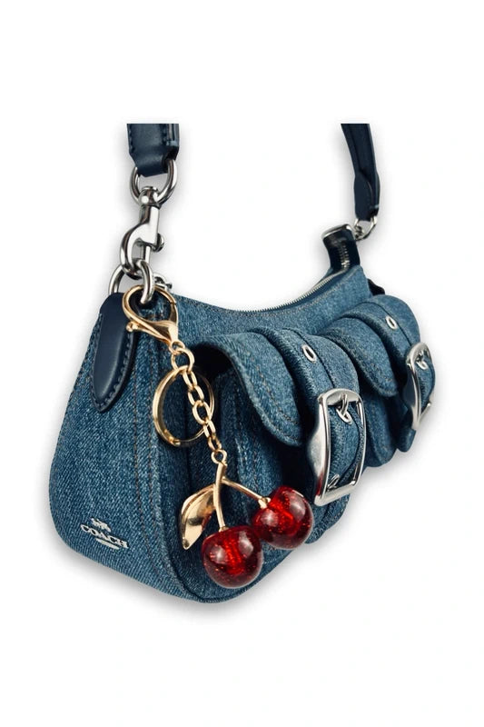 Coach Blue Denim & Leather Ashton Shoulder Bag & Purse Set