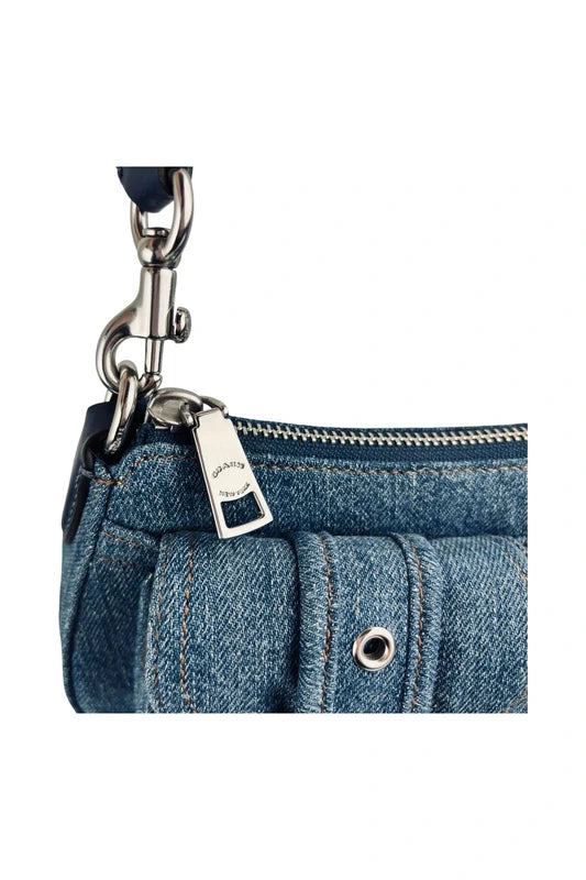 Coach Blue Denim & Leather Ashton Shoulder Bag & Purse Set