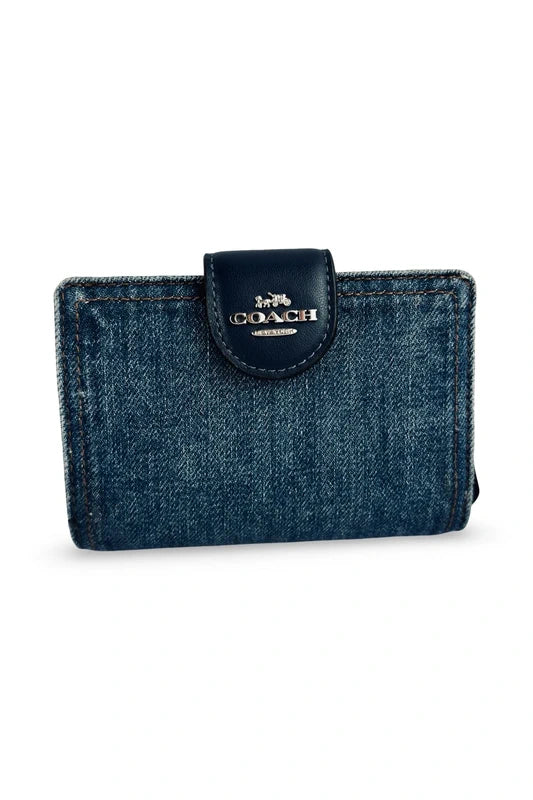 Coach Blue Denim & Leather Ashton Shoulder Bag & Purse Set