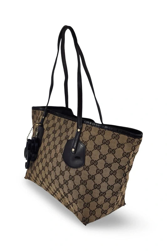 Gucci GG Canvas Jolie Brown Signature Tote Shoulder Bag