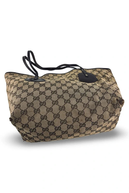 Gucci GG Canvas Jolie Brown Signature Tote Shoulder Bag
