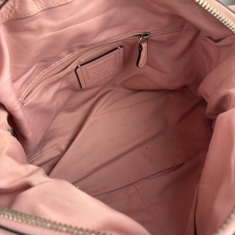 Coach Blush Pink Pebbled Leather ‘Lenox’ Satchel Shoulder Bag