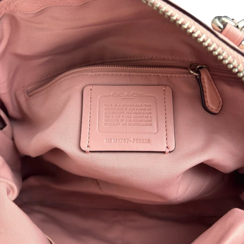 Coach Blush Pink Pebbled Leather ‘Lenox’ Satchel Shoulder Bag