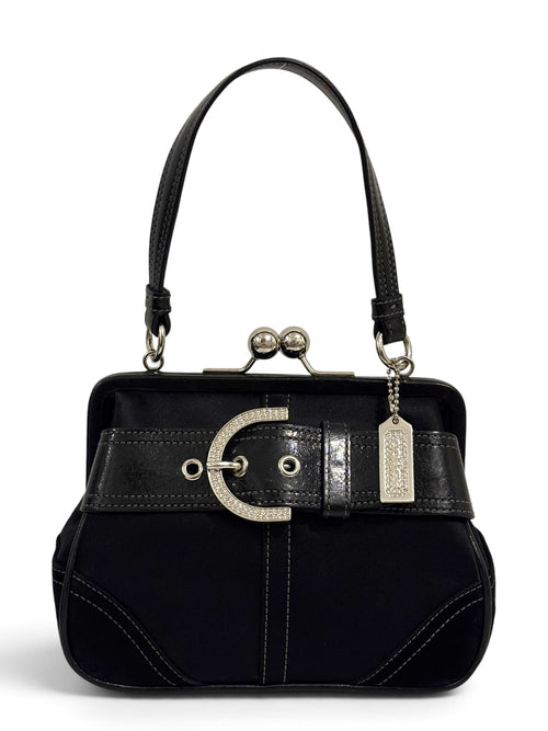 Vintage Coach Bag Rare 3579 Madison Kisslock & Swarovski Crystals