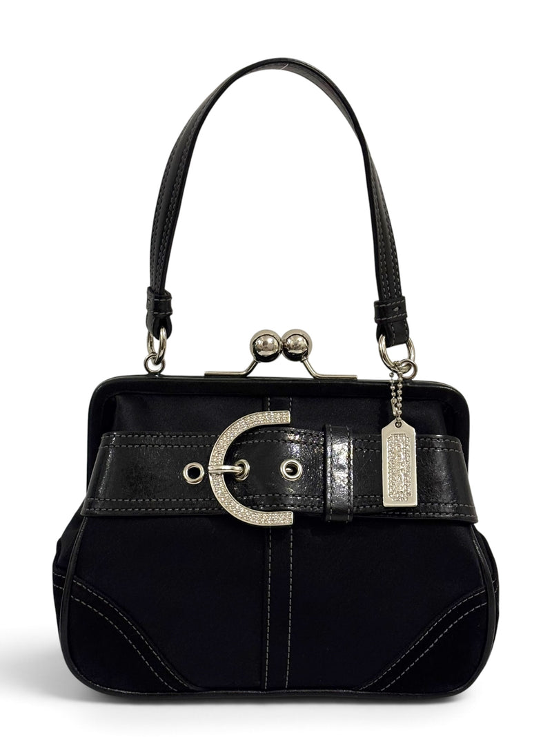 Vintage Coach Bag Rare 3579 Madison Kisslock & Swarovski Crystals