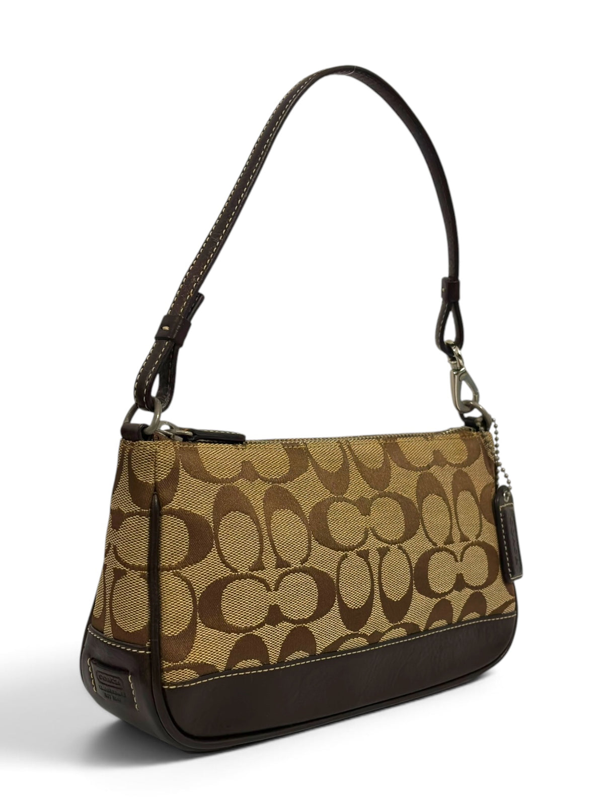 Vintage Coach Bag Mini Demi Signature Shoulder Pouch 6094 In Brown