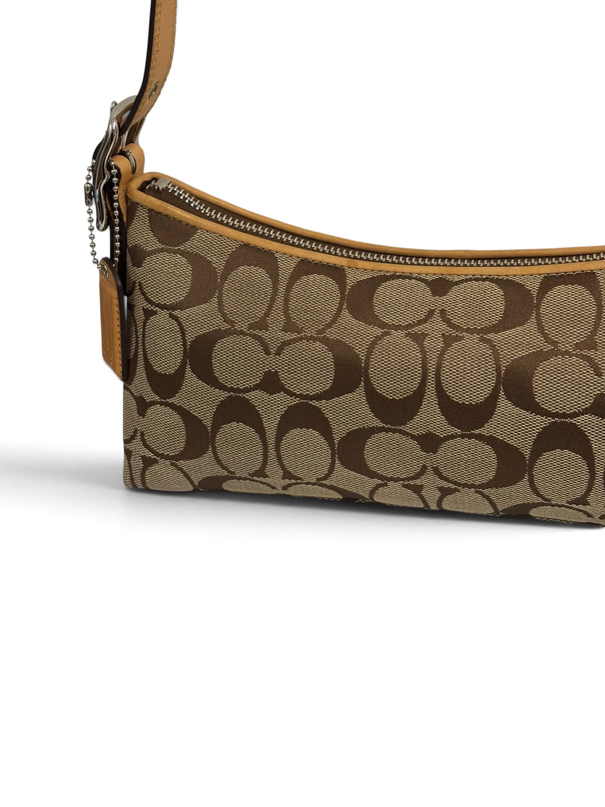 Vintage Coach Demi Bag 8K01 Signature Baguette Shoulder Bag