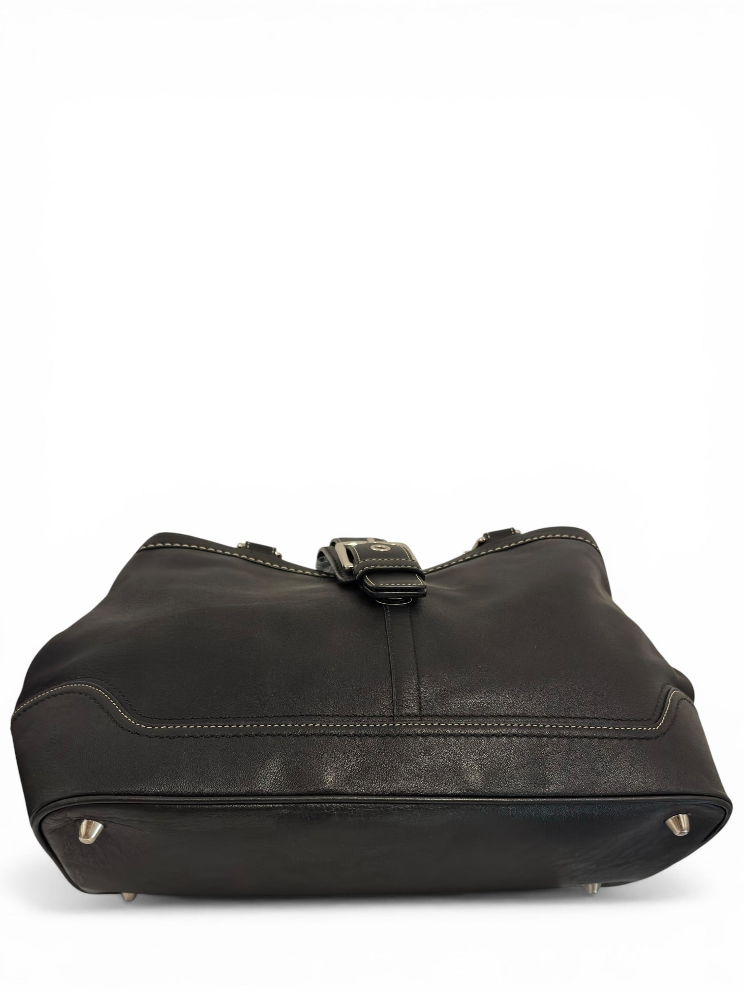 Coach Black Soft Leather Hampton Soho Buckle
Tote Shoulder Bag