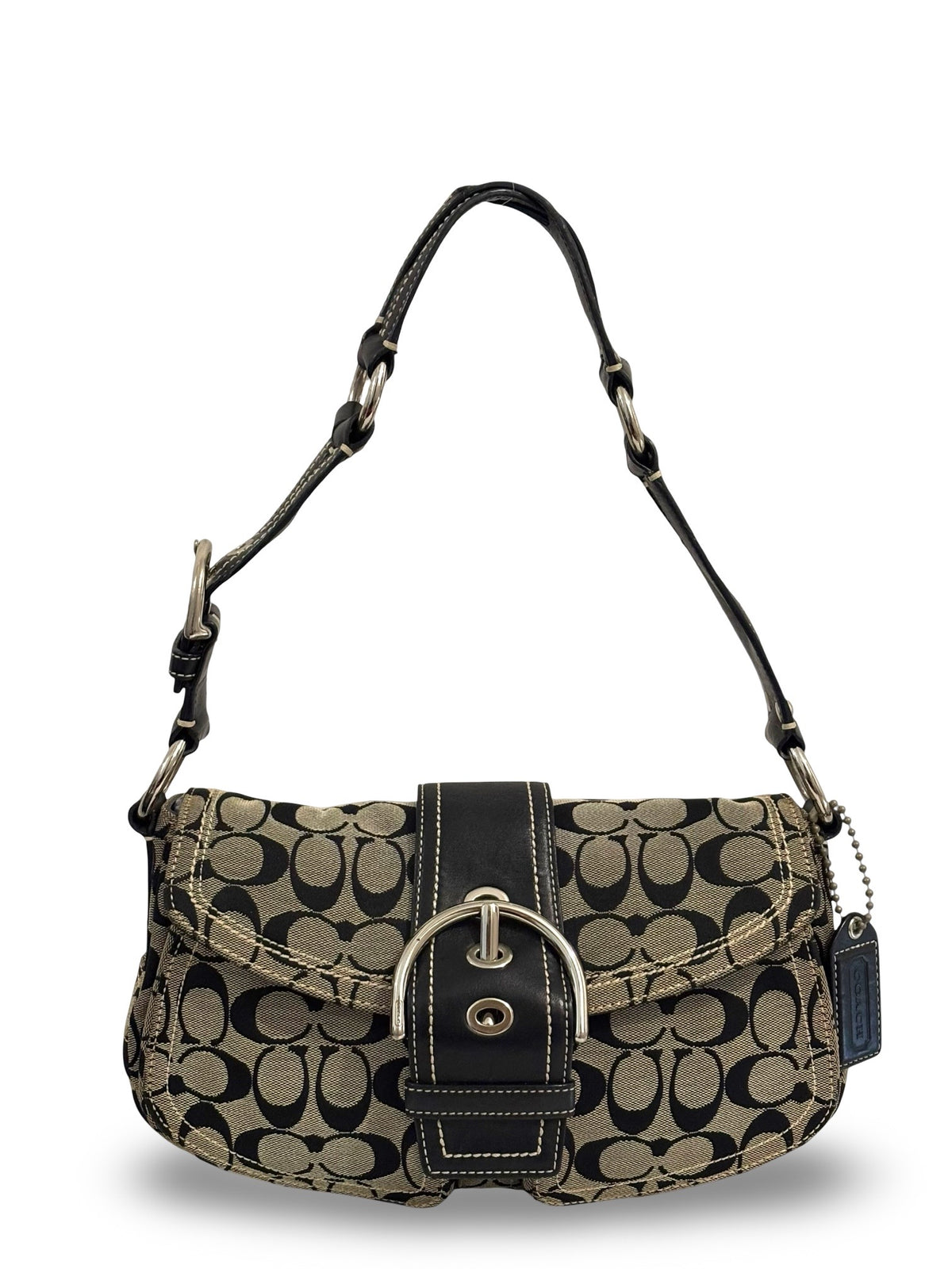 Vintage Coach Soho Bag 10604 Signature Double Pocket Shoulder Bag