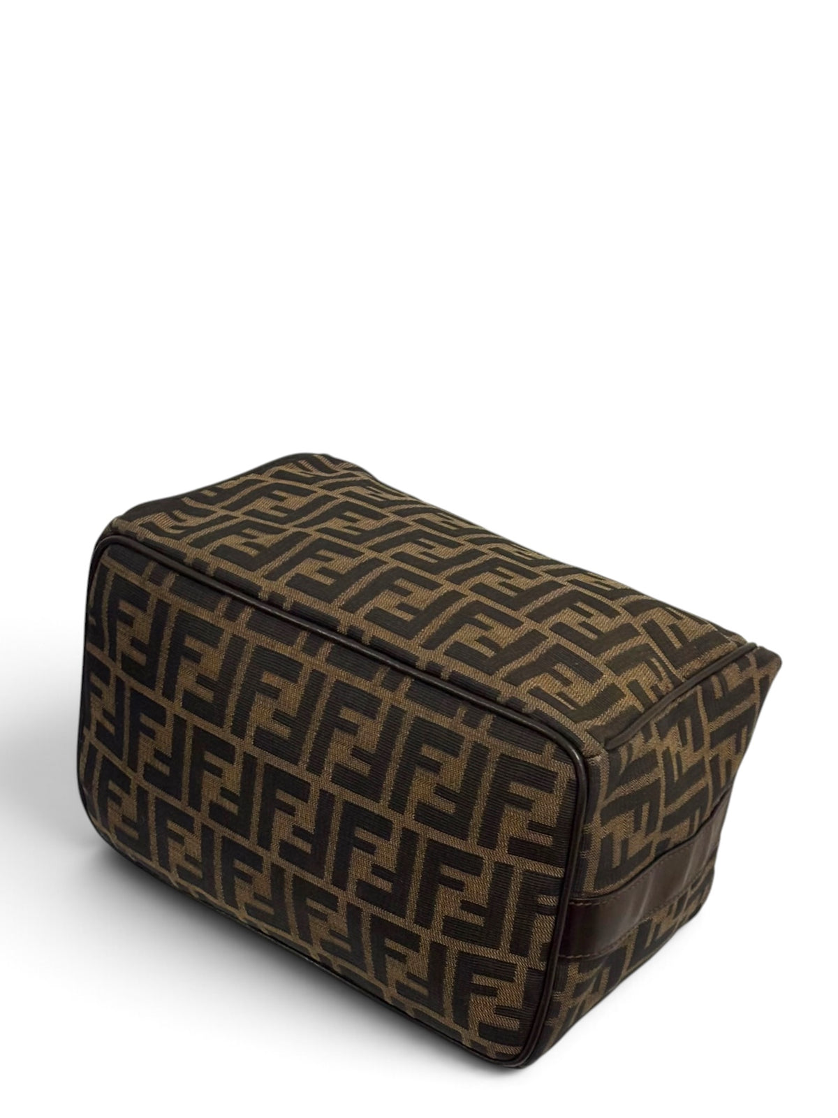 Pre-Owned Fendi Zucca FF Top Handle Bag Signature Vanity