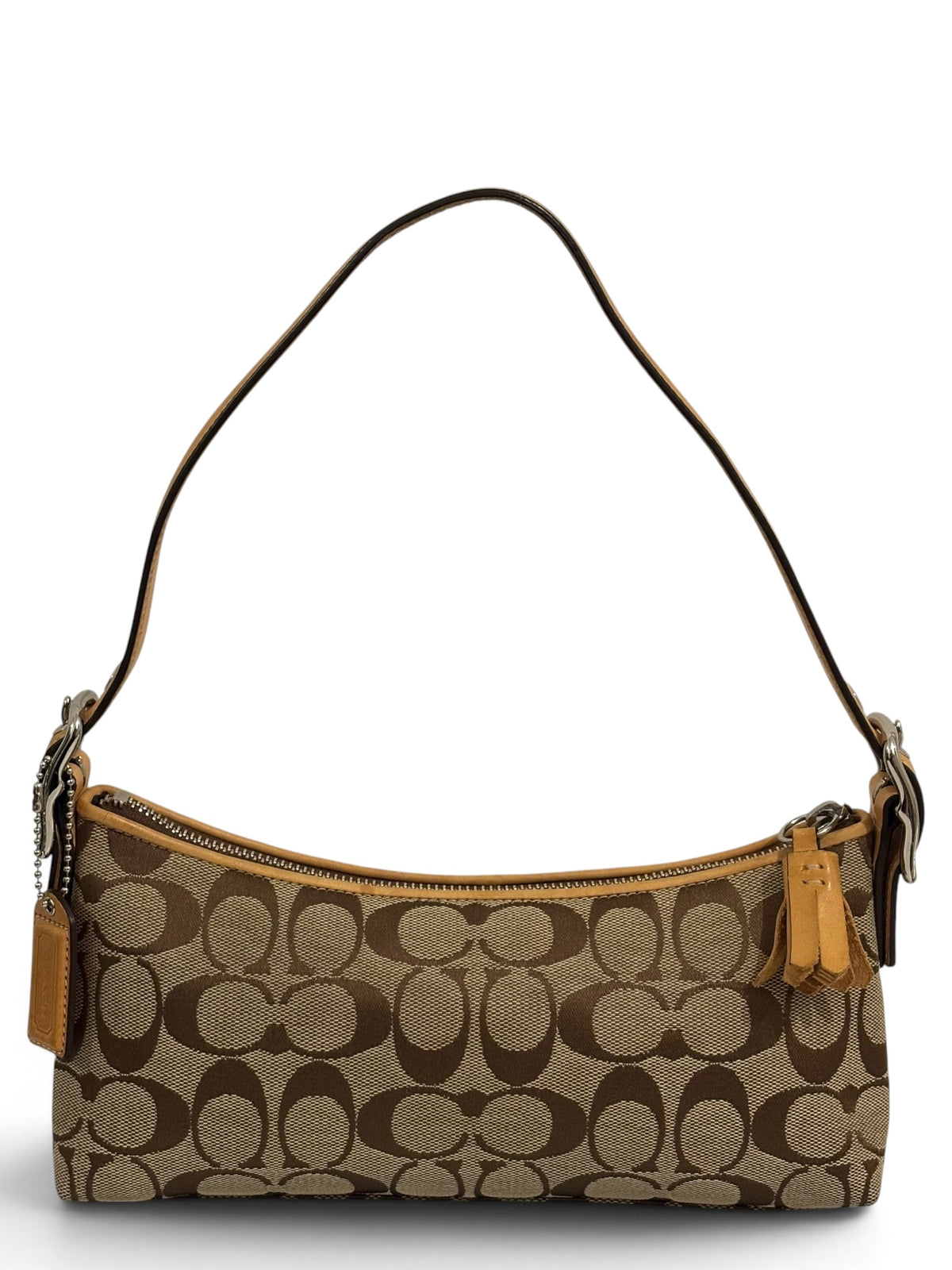 Vintage Coach Demi Bag 8K01 Signature Baguette Shoulder Bag