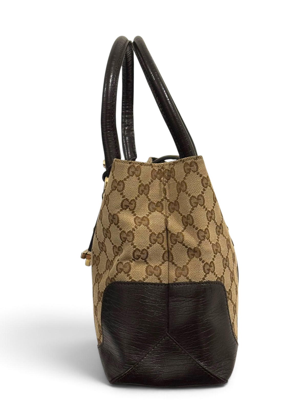 Vintage Gucci Bag GG Rare Junco Sherry Line Web Stripe Tote