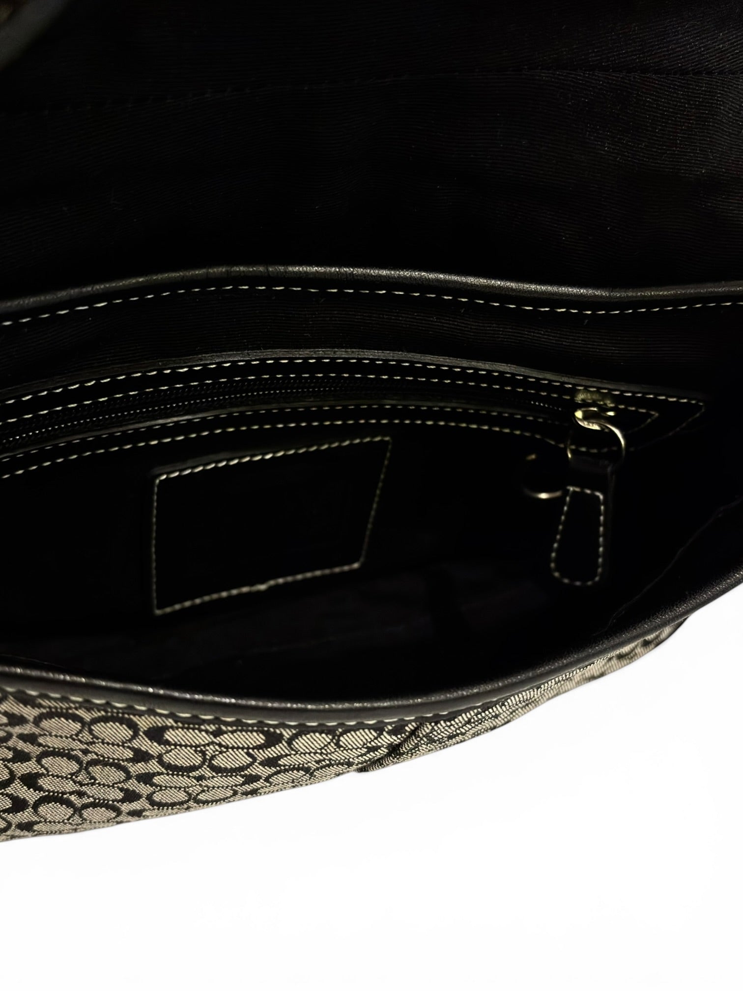 Coach Soho Black & Grey Signature Canvas & Leather Vintage Hobo Shoulder Bag