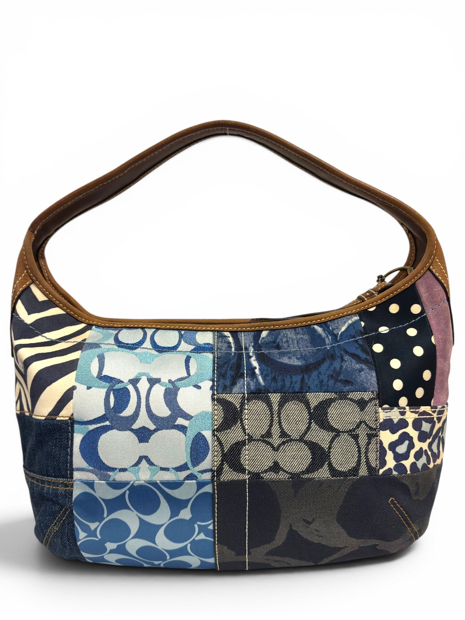 Coach Denim Ergo Patchwork Blue Purple Canvas
Leather Hobo 10808 Shoulder Bag