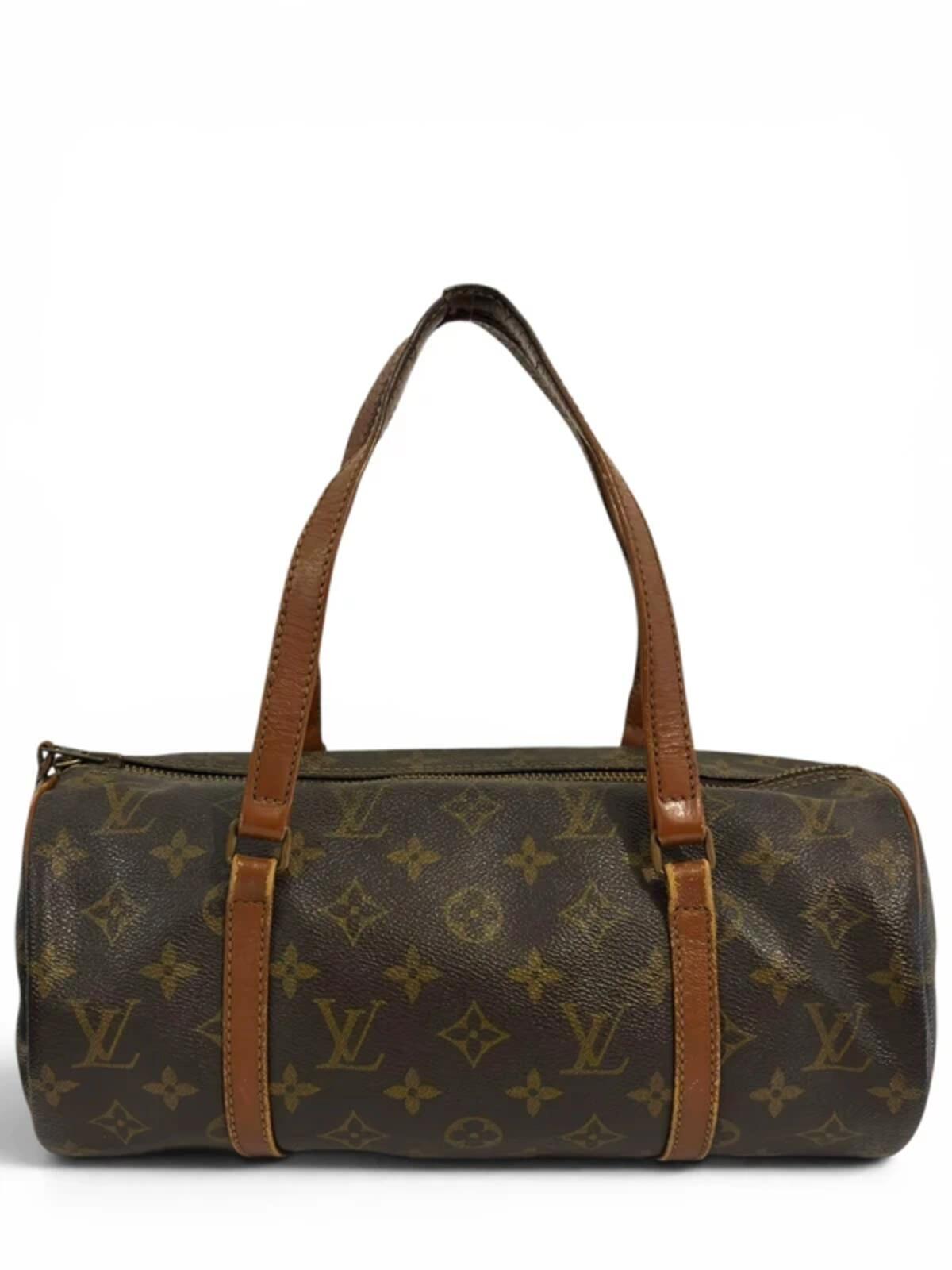 Louis Vuitton Papillon 30 Barrel Brown Leather Vintage Shoulder Bag