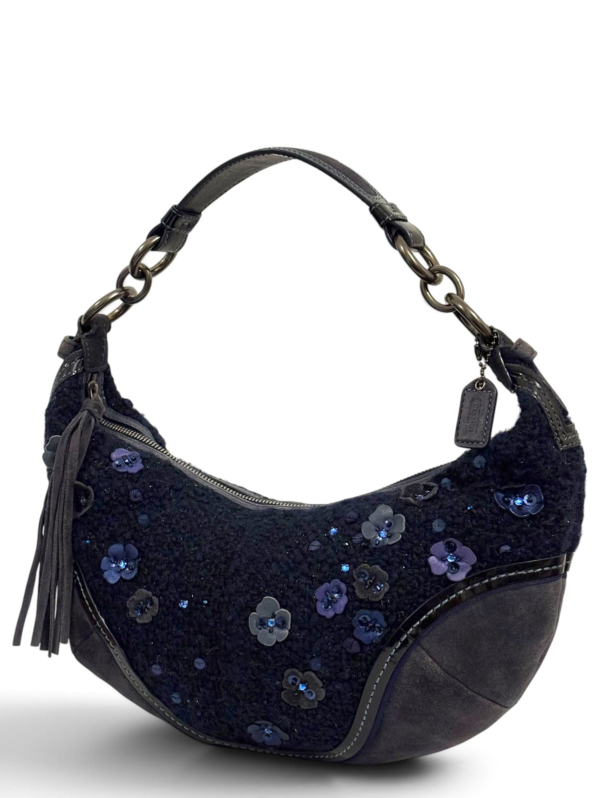 Vintage Coach Soho 10069 Extremely Rare Tea Rose Tweed Hobo Bag
