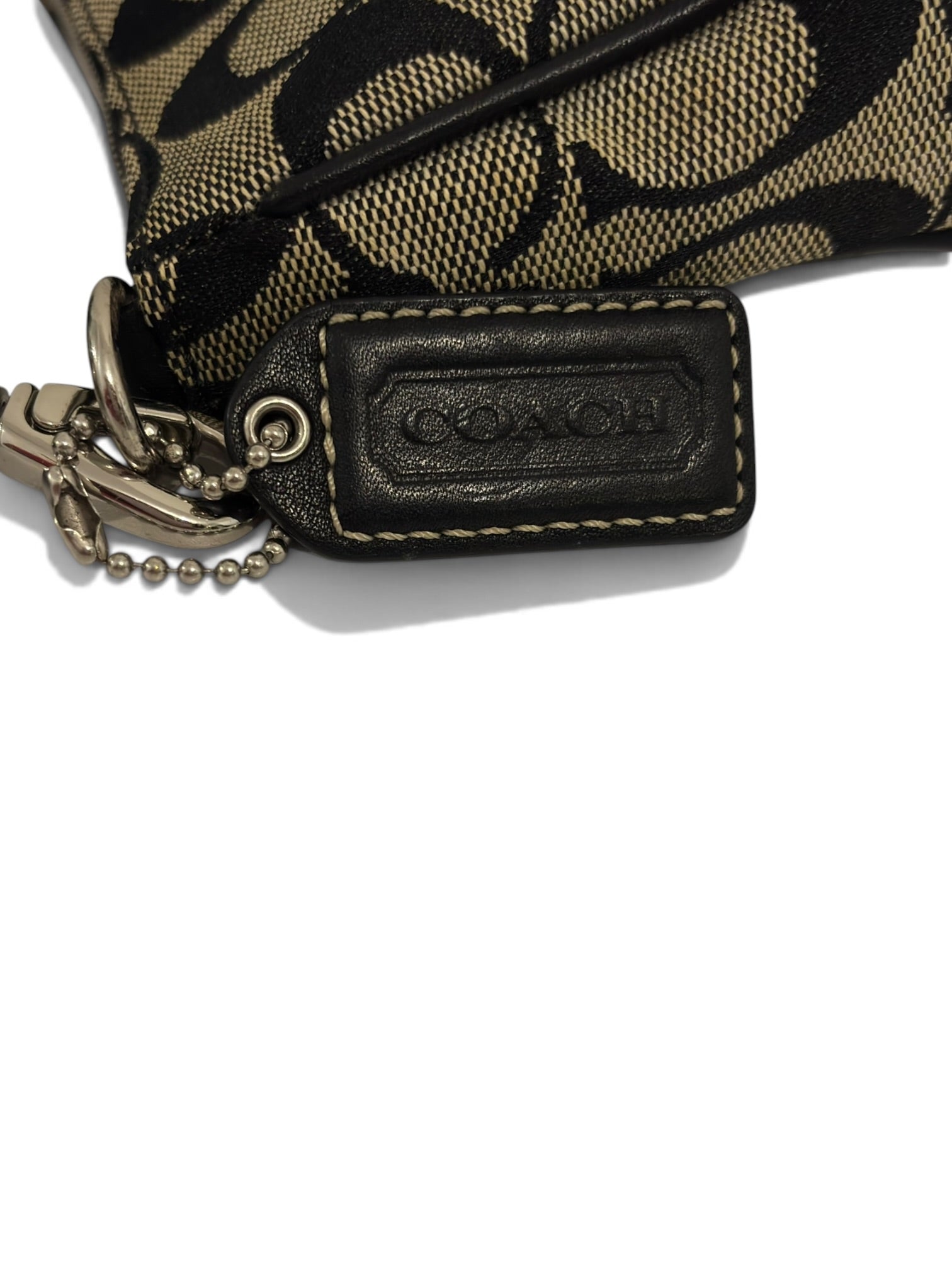 Vintage Coach Demi Bag Signature Black &
Grey Handbag 6094