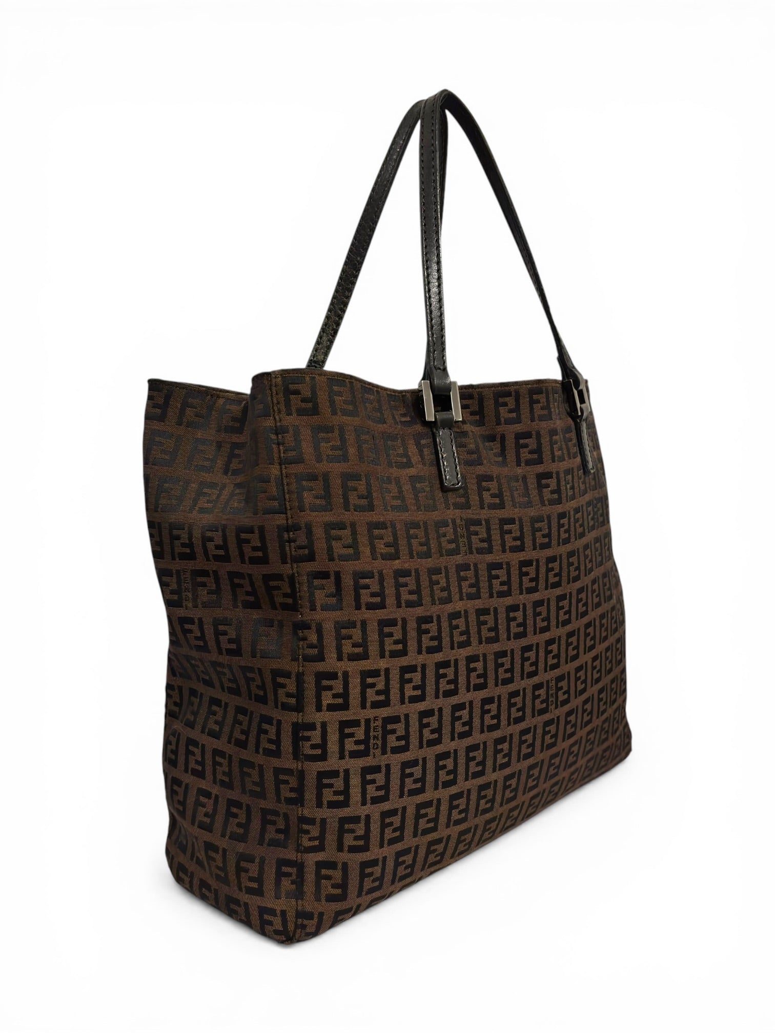 Fendi Brown Monogram Zucchino Canvas & Leather
2000-2010 Italy Tote Bag
