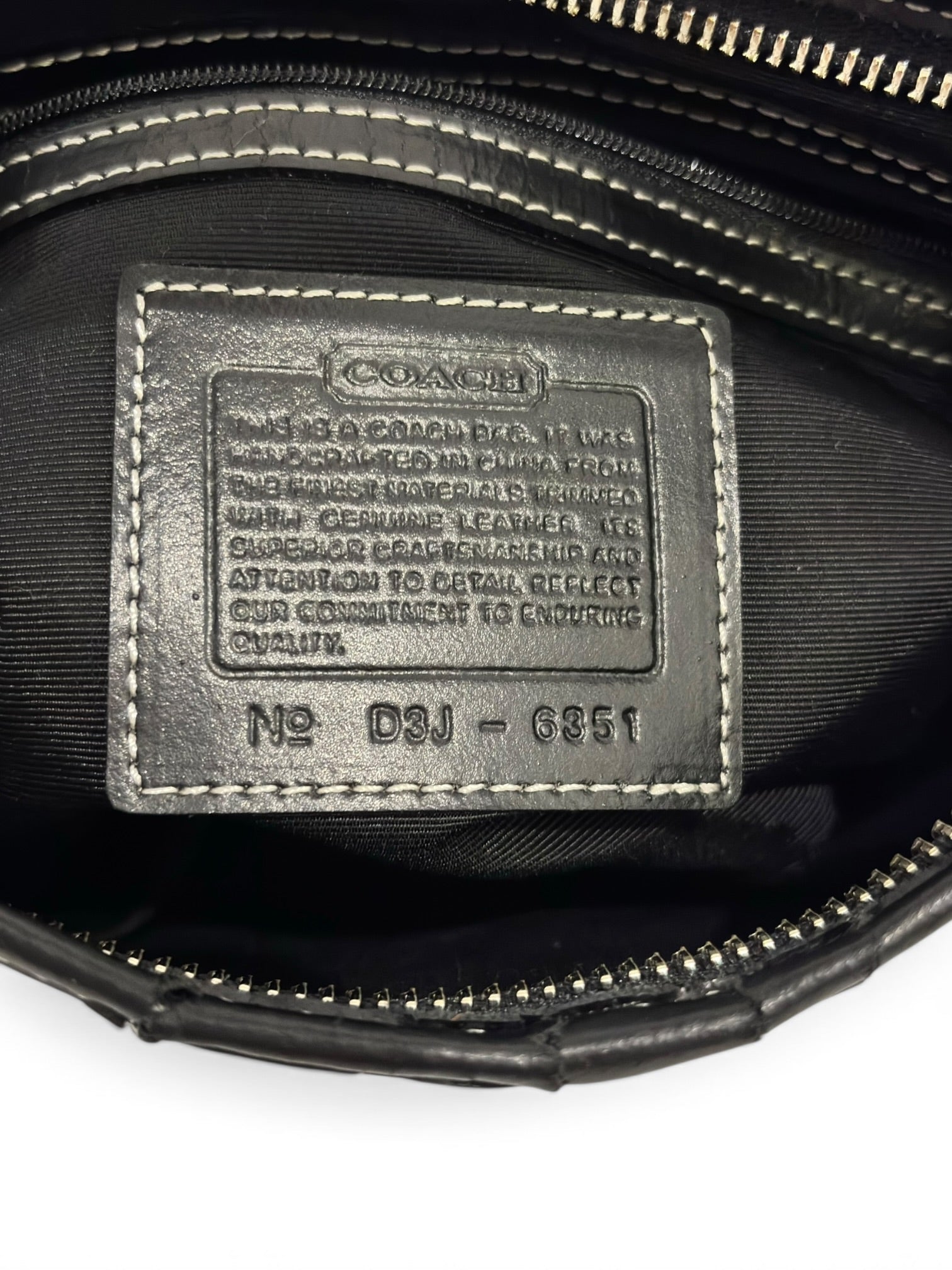 Coach Soho Black & Grey Signature Canvas & Leather Vintage Shoulder Bag