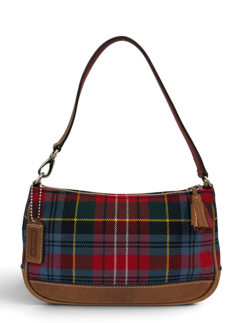 Vintage Coach Demi Bag 8935 In Tartan Plaid Wool