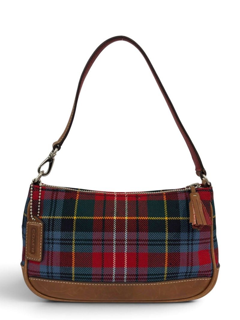 Vintage Coach Demi Bag 8935 In Tartan Plaid Wool