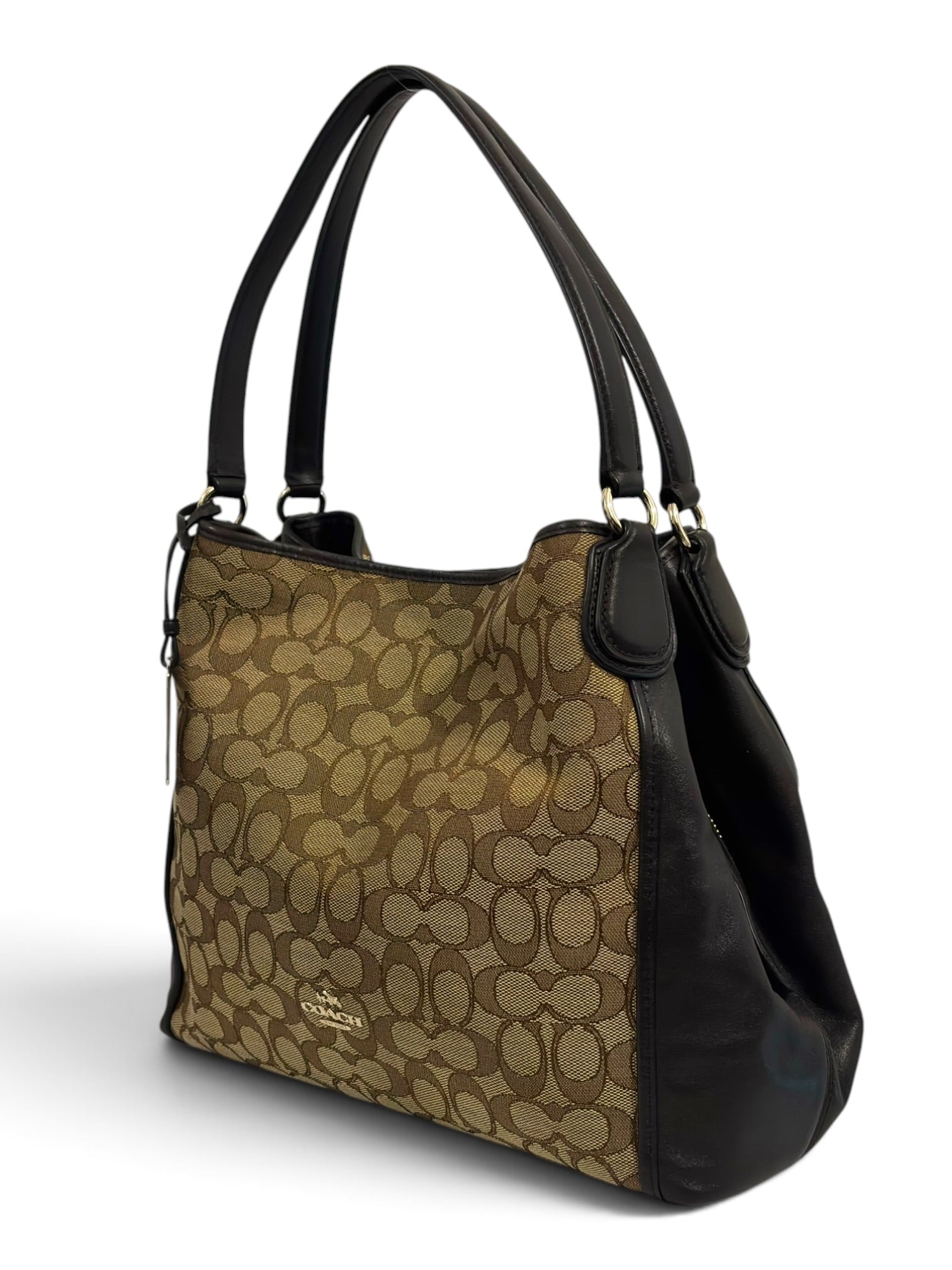 Vintage Coach Bag Edie 31 Signature Brown Hobo Shoulder Bag 36466