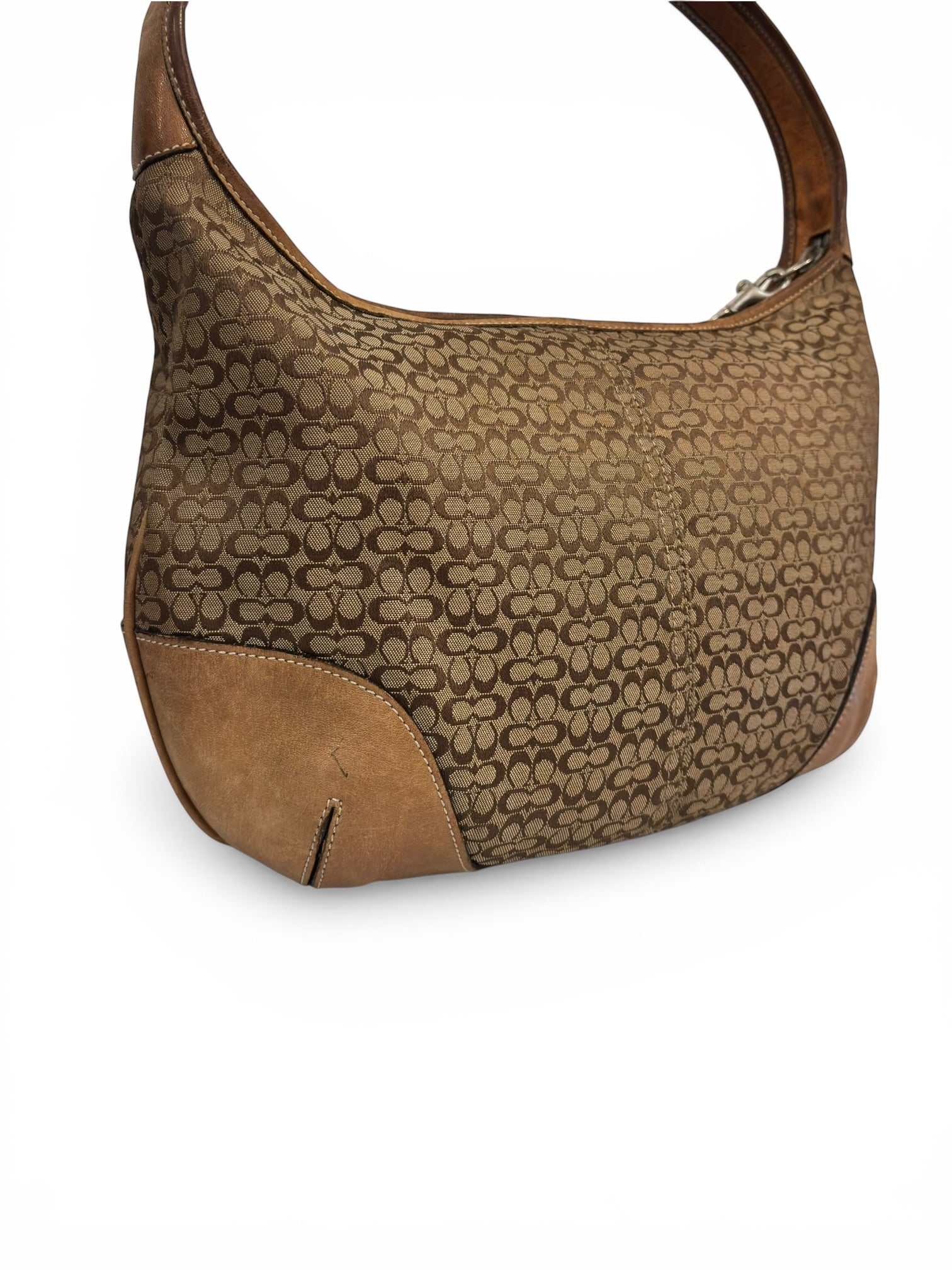 Coach Brown Signature Canvas & Leather Ergo Slouchy Vintage 2000's Hobo Shoulder Bag