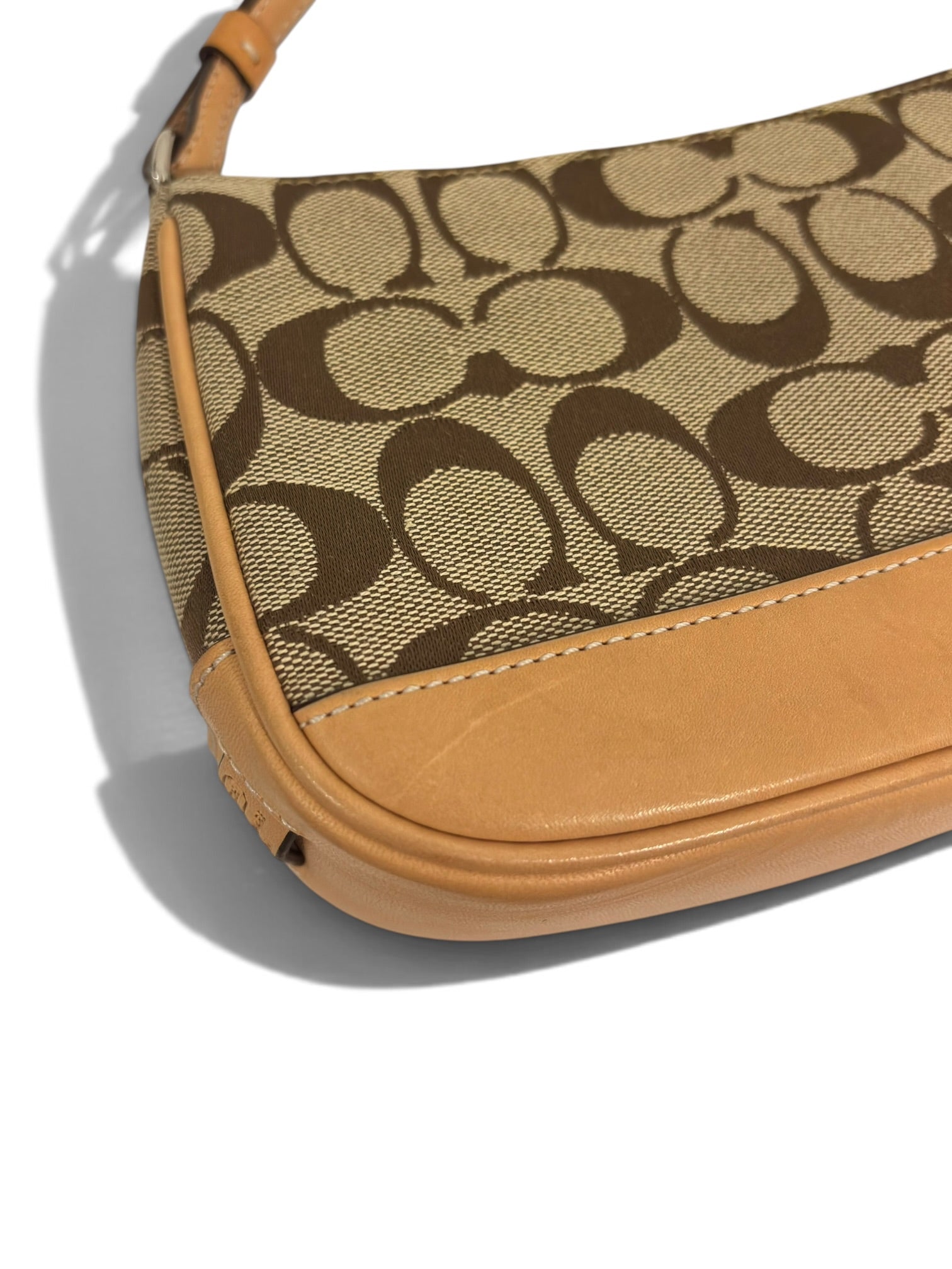 Vintage Coach Demi Bag Brown Canvas & Tan
Leather Y2K Shoulder Bag C35-6094