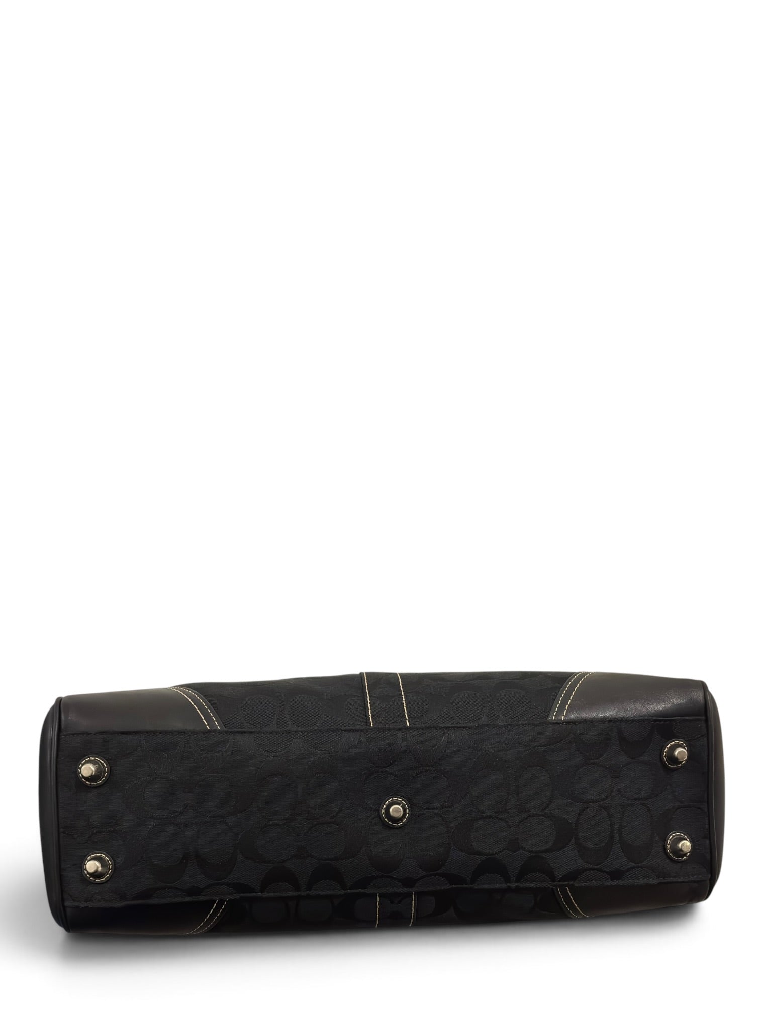 Vintage Coach Bag Hamptons Signature Tote In Black 10246