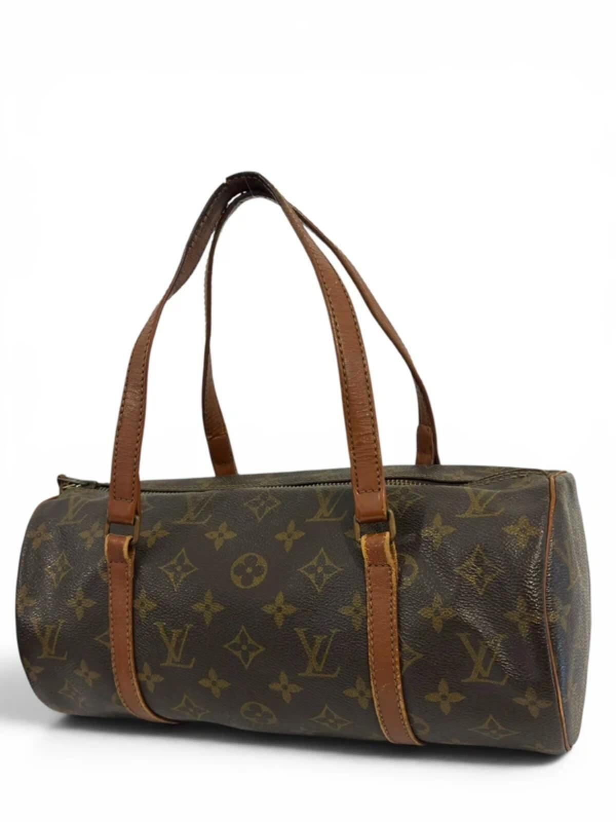 Louis Vuitton Papillon 30 Barrel Brown Leather Vintage Shoulder Bag