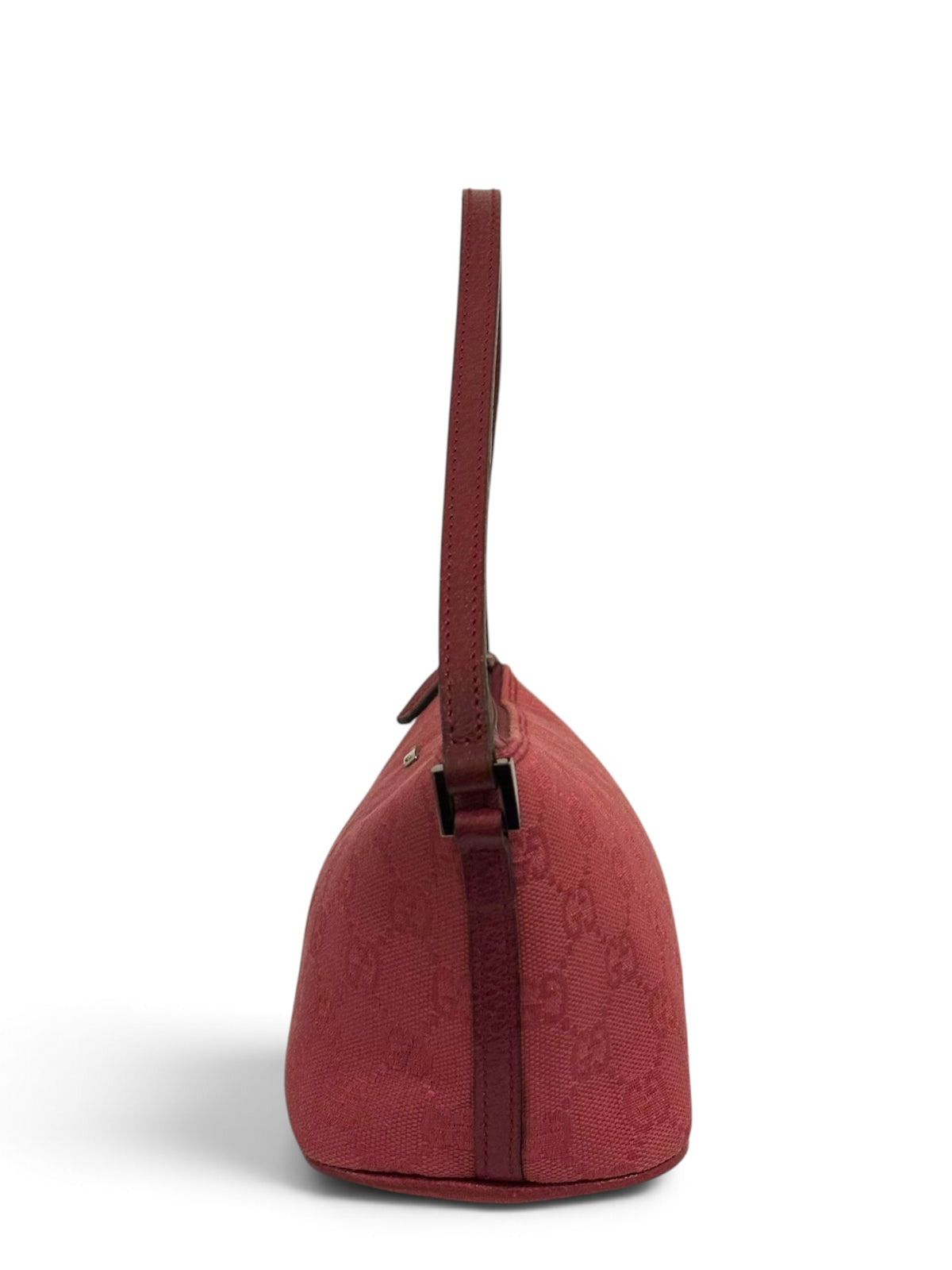 Vintage Gucci Boat Bag 07198 Pink GG Monogram Pochette