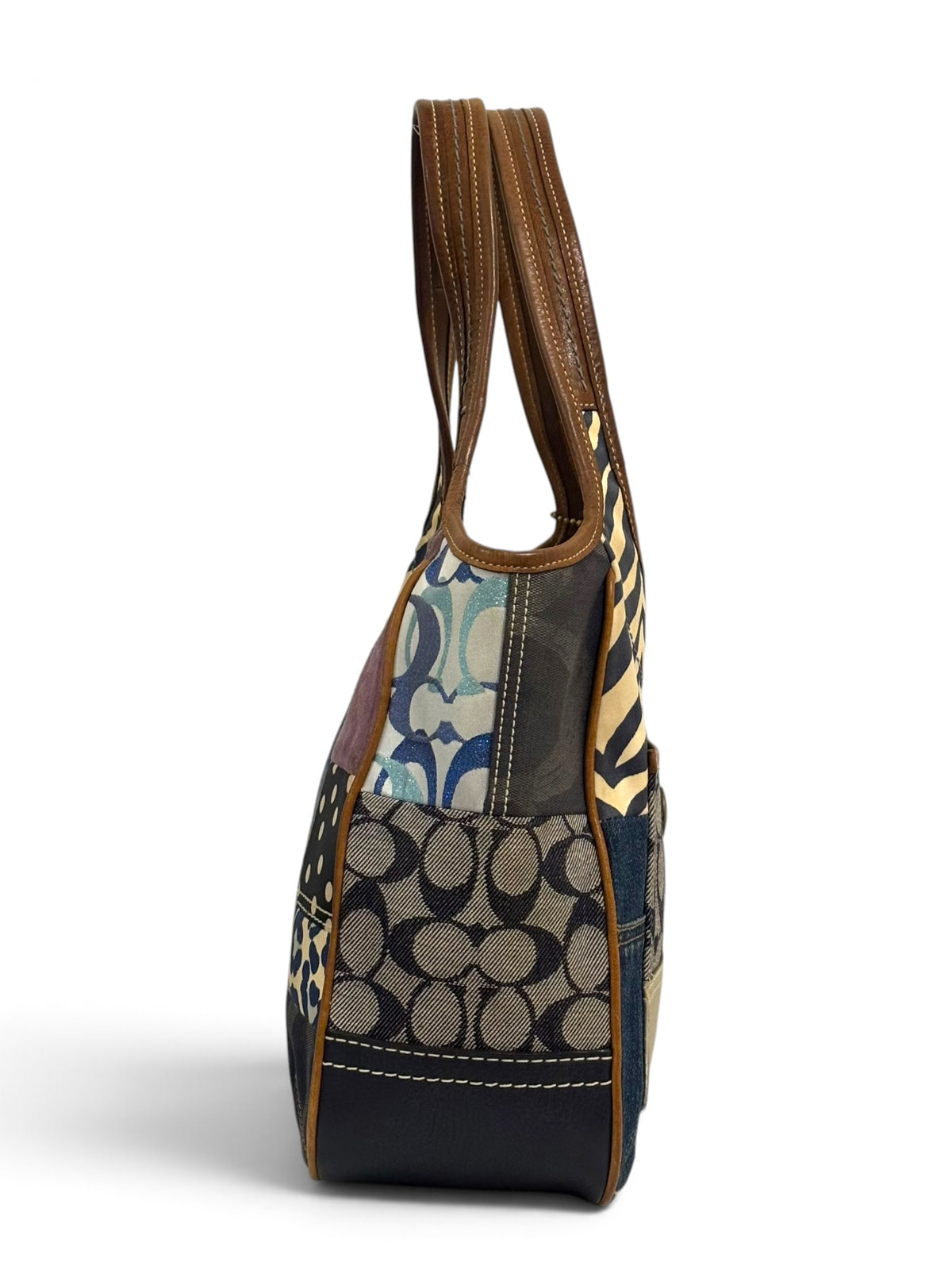 Vintage Coach Ergo Patchwork 10810 Bag Limited Edition In Denim