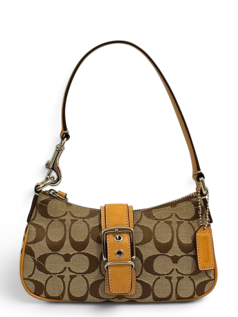 Vintage Coach Demi Mini Soho Bag 6362 Signature Brown Shoulder Bag