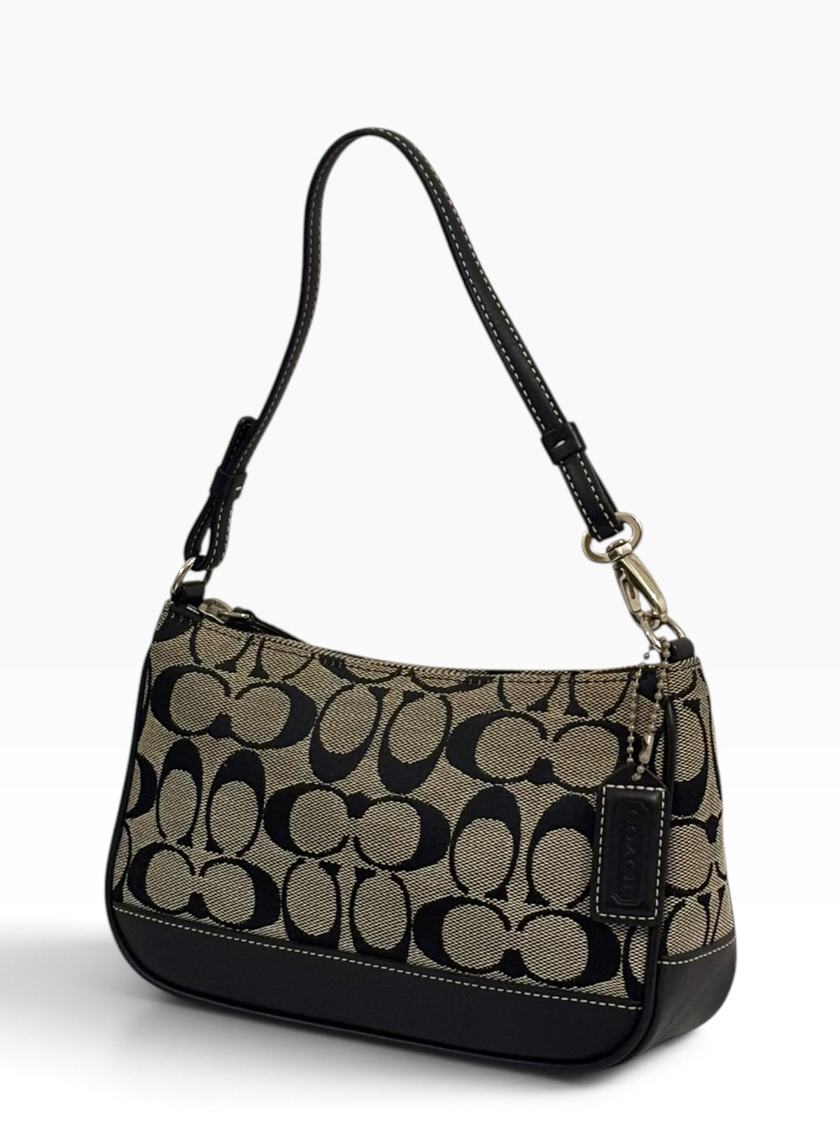 Vintage Coach Demi Bag 6094 Mini Signature Shoulder Bag