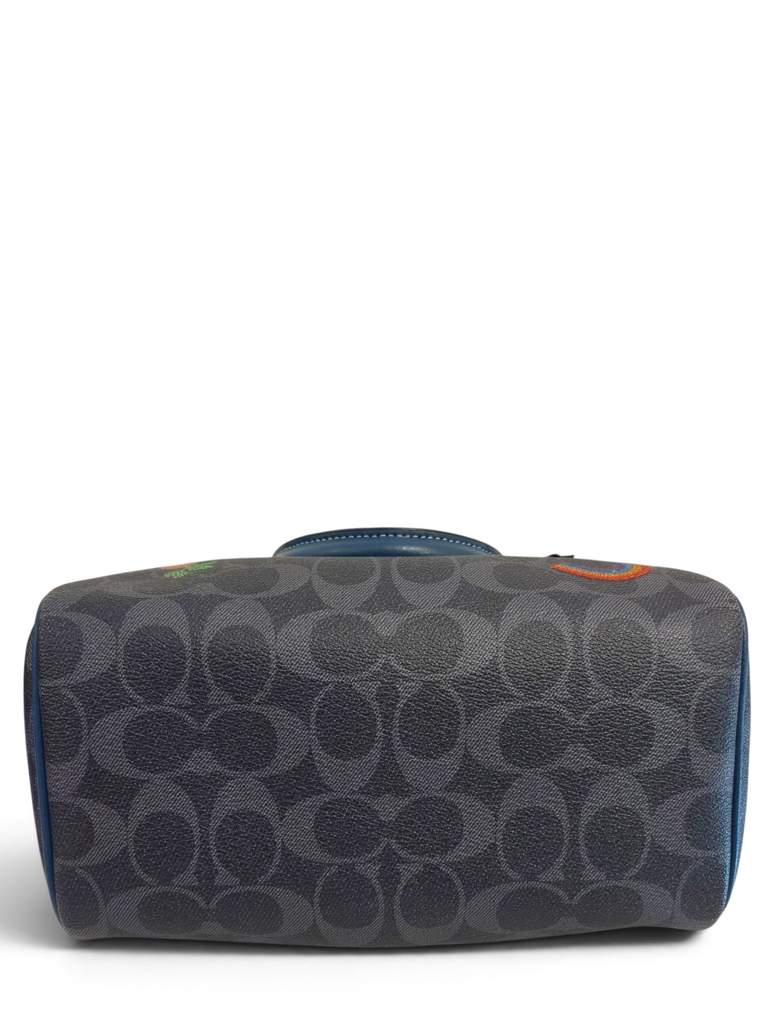 Coach Mini Bennett Embroidered Bag Signature Blue Patch Leather Heart Rainbow Handbag F26166