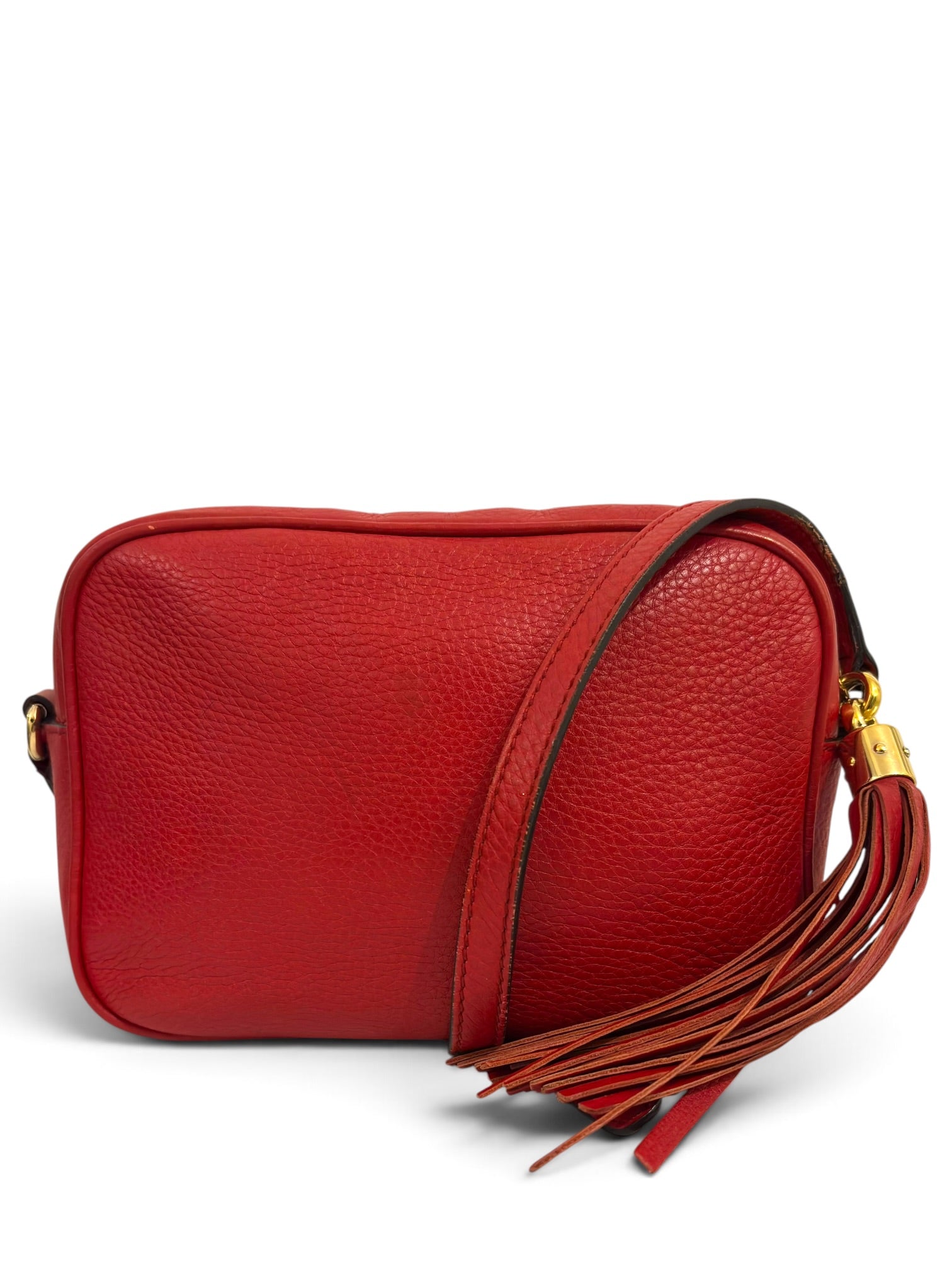 Vintage Gucci Soho Disco Bag Red Leather Crossbody 308364