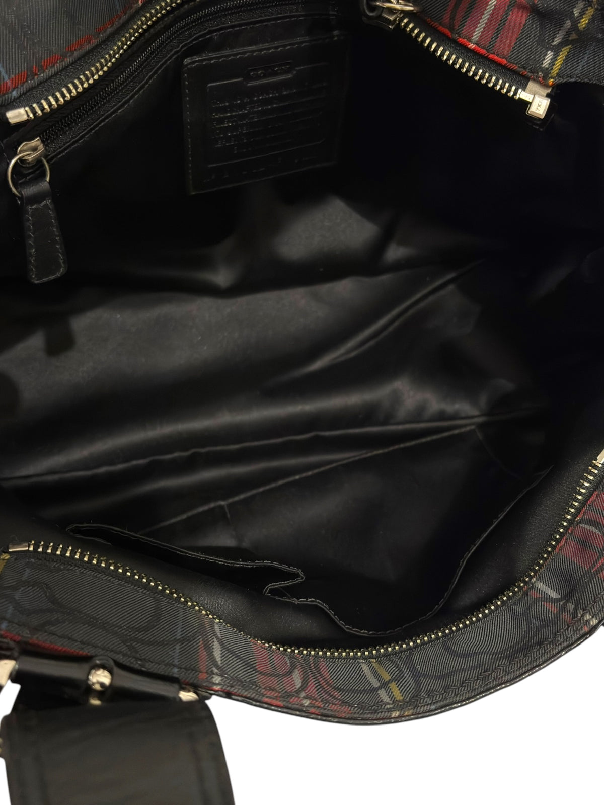 Vintage Coach Soho Bag F15228 Poppy Tartan Plaid Tote