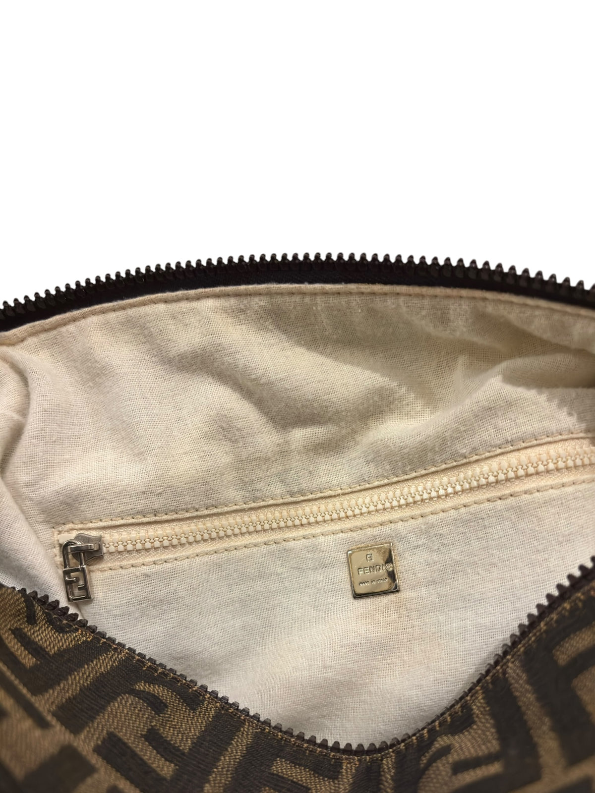 Pre-Owned Fendi Zucca FF Top Handle Bag Signature Vanity