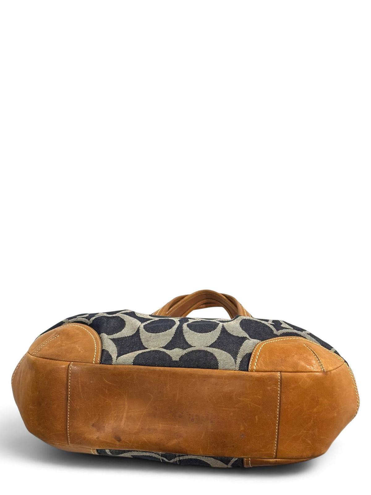 Vintage Coach Ergo Bag 12747 In Signature Pleated Denim