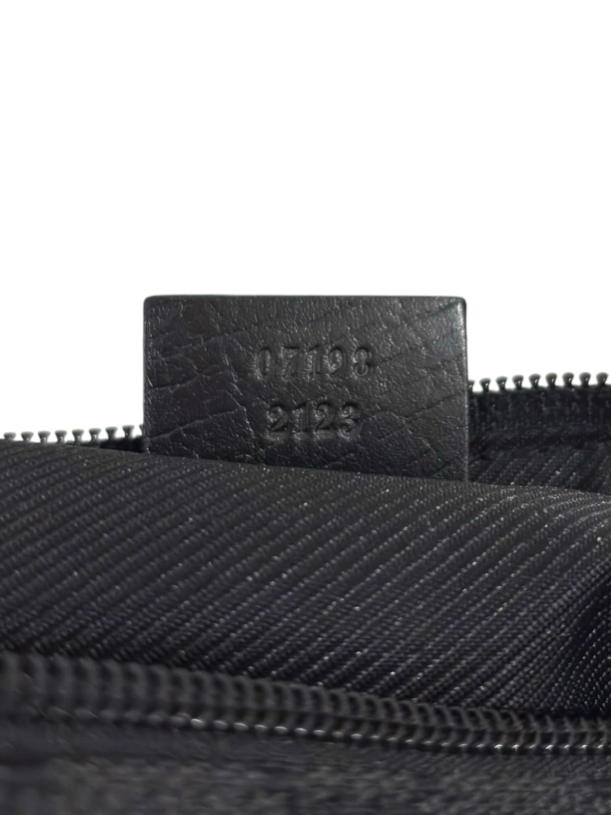 Vintage Gucci Boat Bag Pochette 07198 Black Monogram