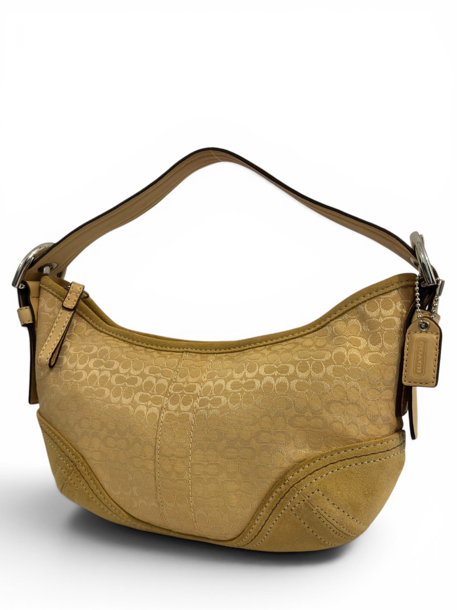 Coach Yellow Rare Signature Canvas Suede 2000's
Vintage Shoulder Bag 2154