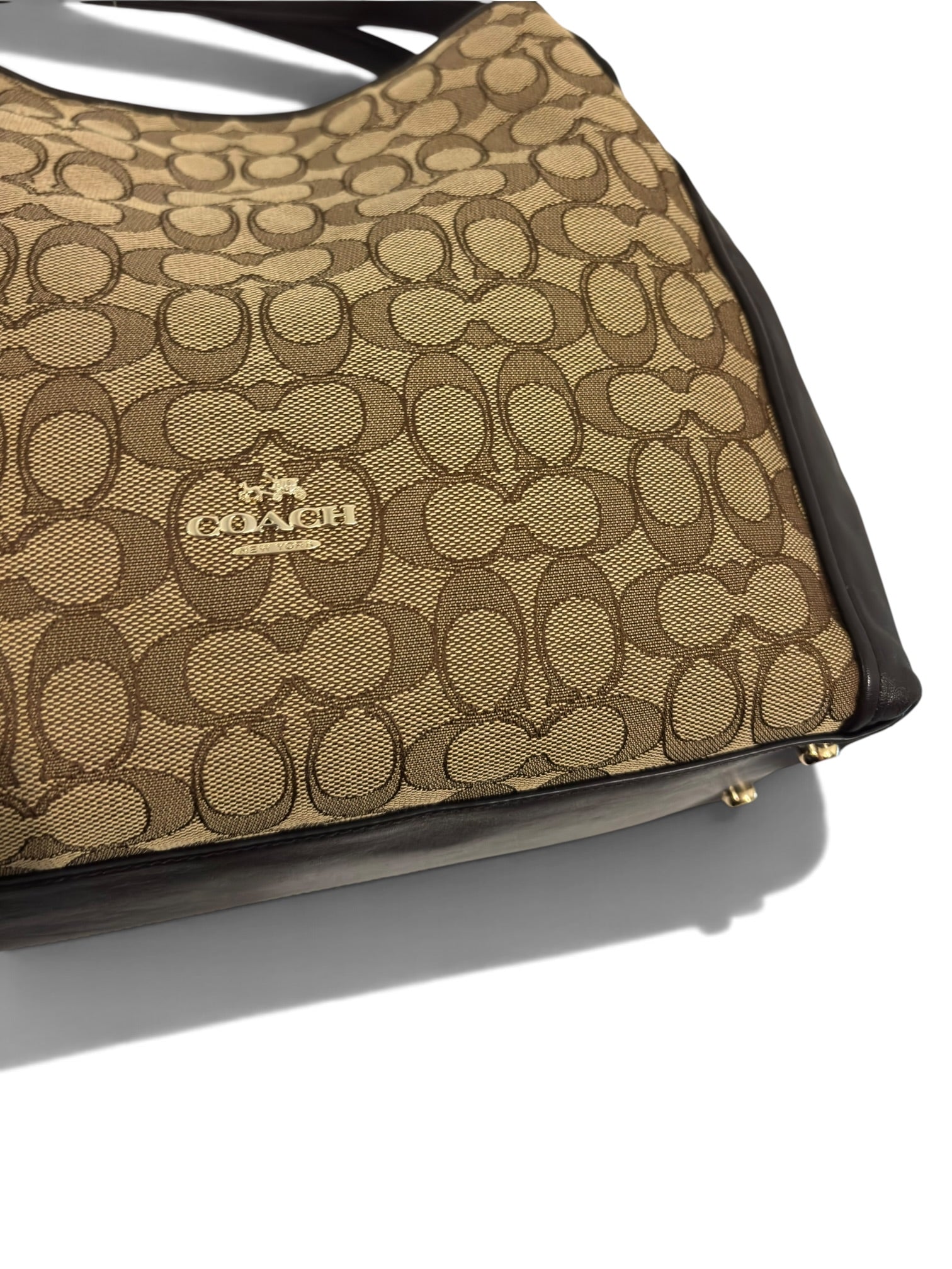 Vintage Coach Bag Edie 31 Signature Brown Hobo Shoulder Bag 36466
