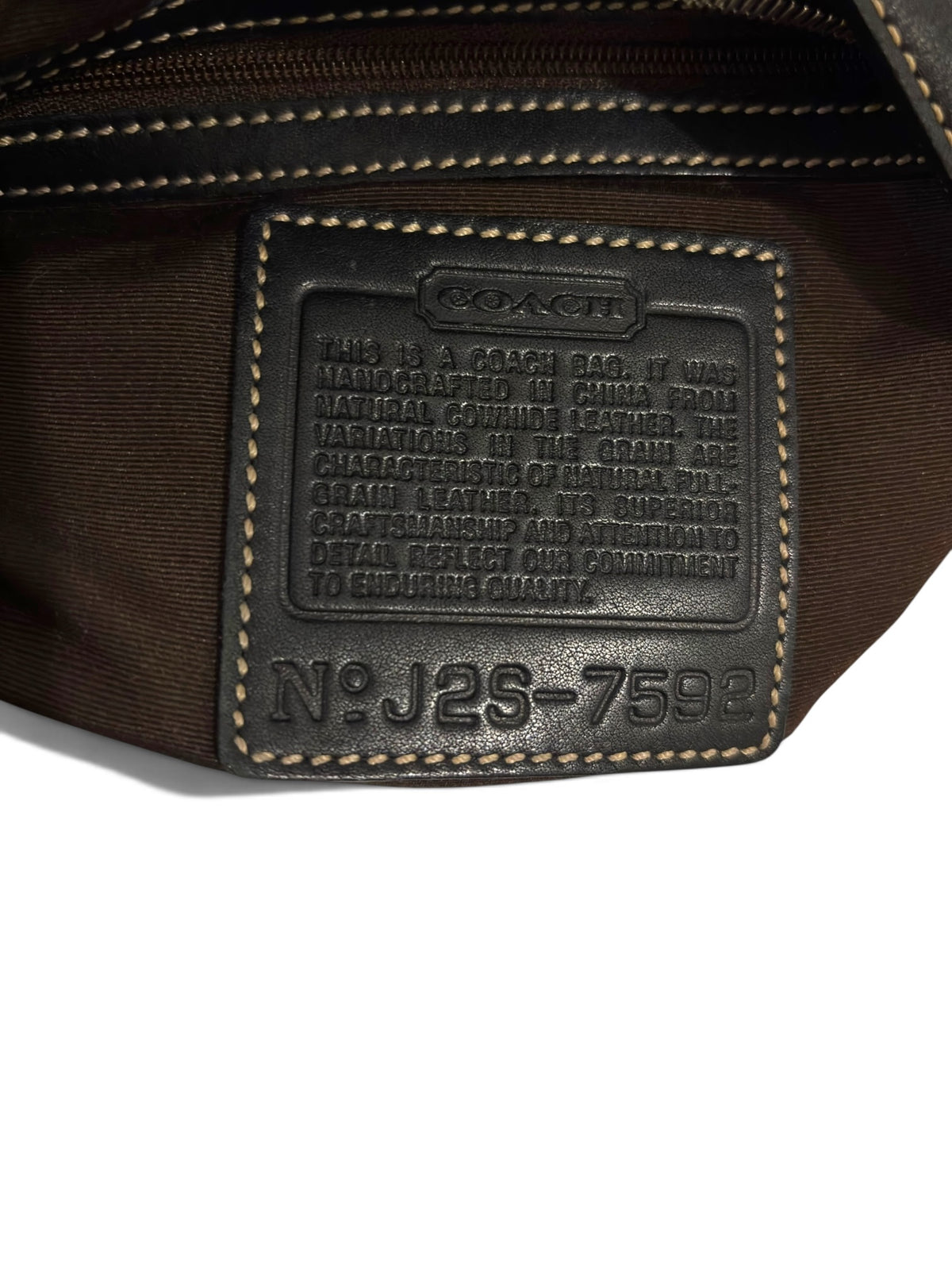 Vintage Coach Soho Bag 7592 Hobo Crescent In Black Leather