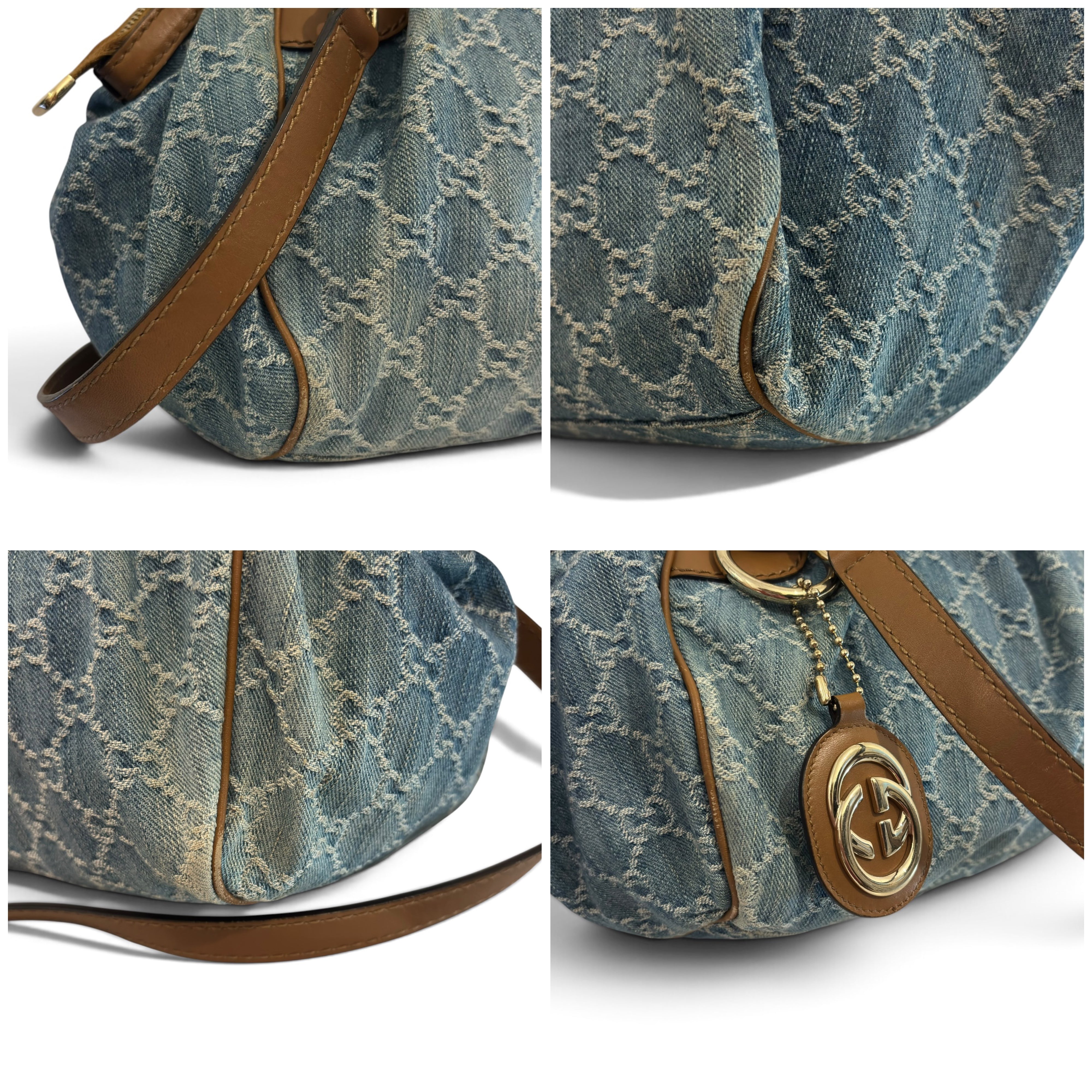 Vintage Gucci Denim Sukey Medium GG Tote
Shoulder Bag 506631