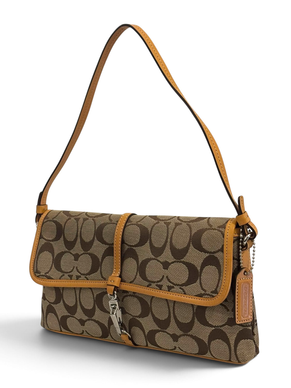 Vintage Coach Hamptons Bag 06348 Signature Canvas In Brown