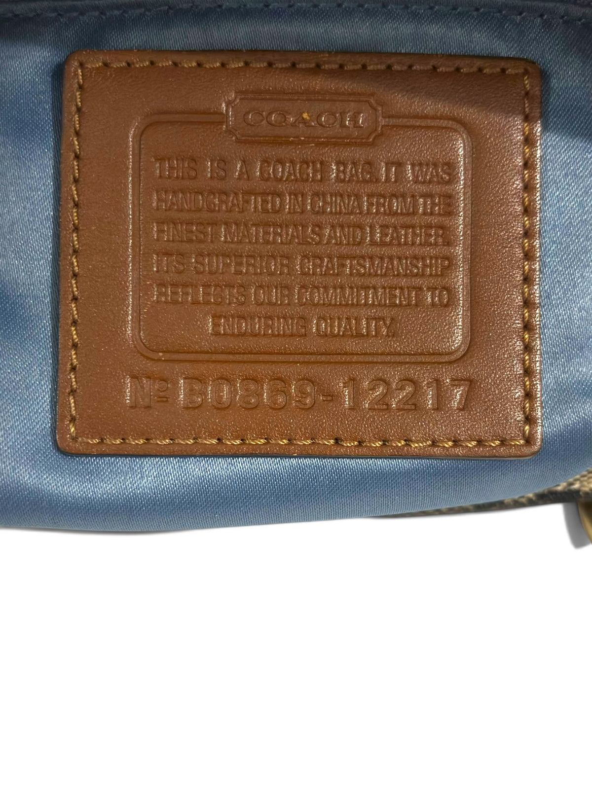 Vintage Coach Denim Patchwork Tote Bag 12217