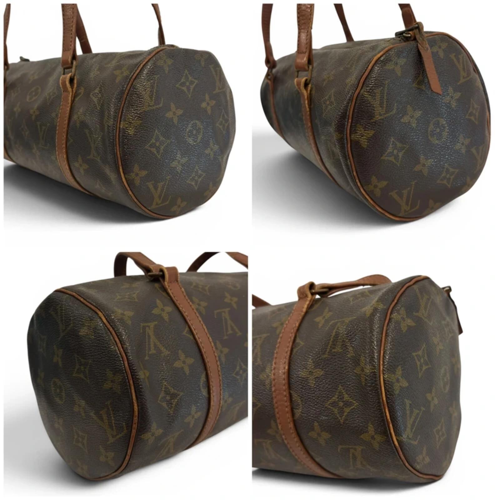 Louis Vuitton Papillon 30 Barrel Brown Leather Vintage Shoulder Bag