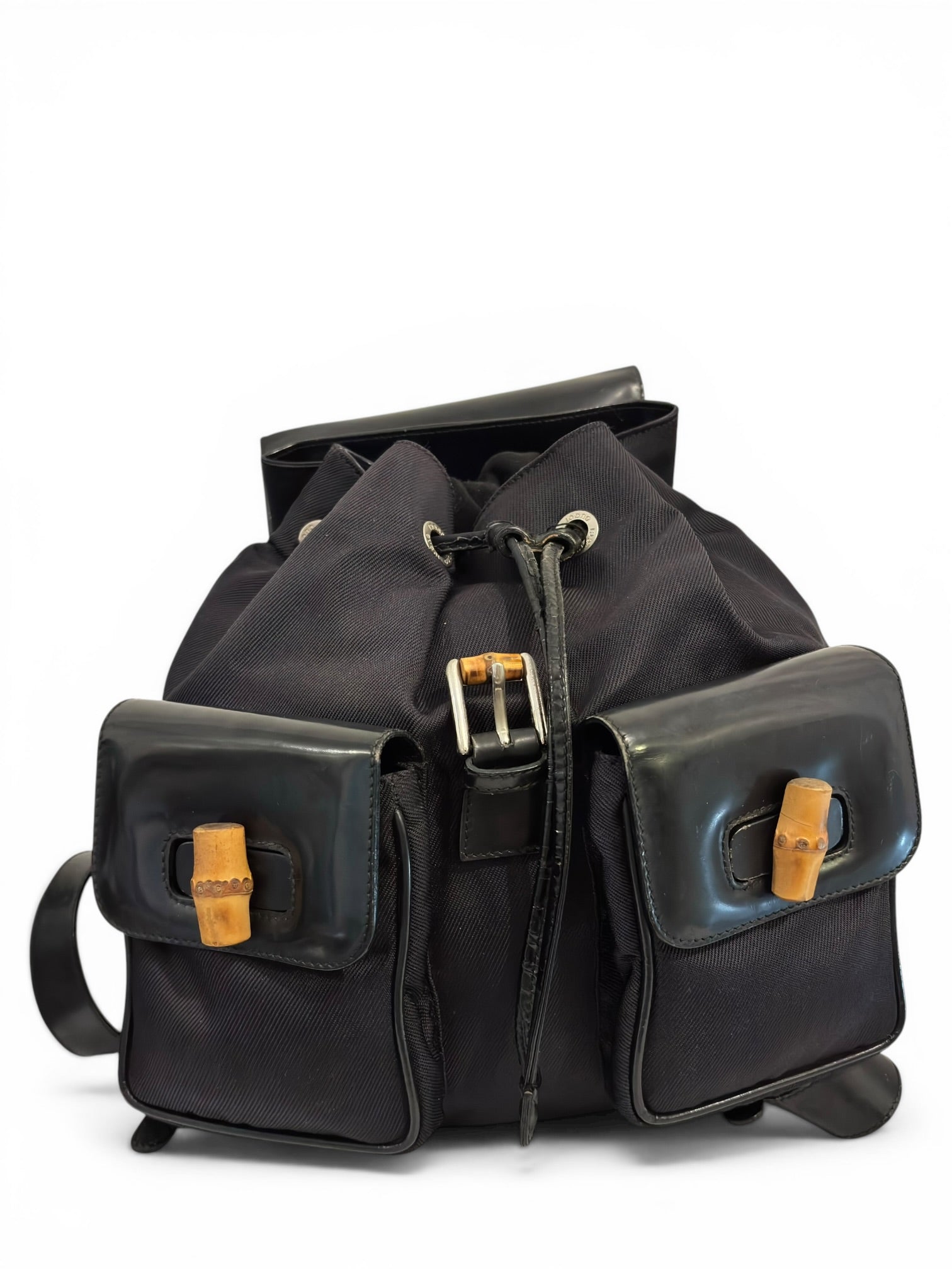 Gucci Bamboo Rare Black Nylon & Leather Backpack
Rucksack Bag 003 2058 0016 5