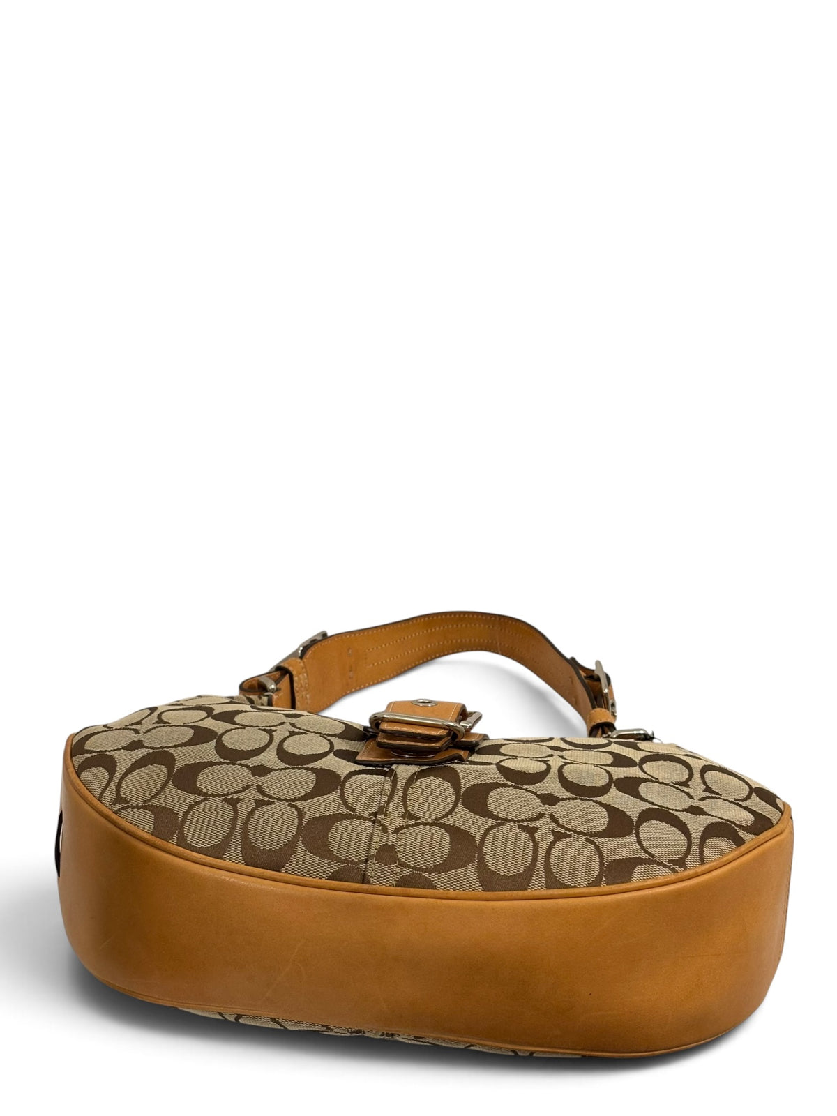 Vintage Coach Soho Bag 6363 Crescent Signature Hobo In Brown